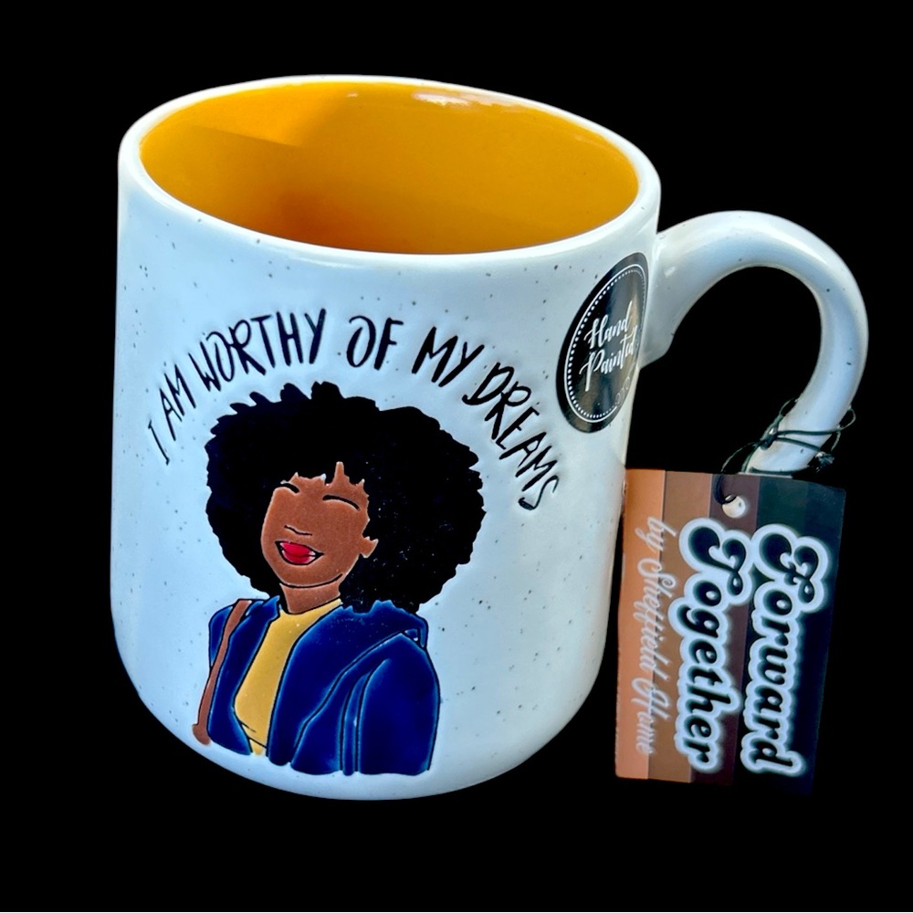 I Am Worthy of My Dreams Forward Together Coffee Mug Sheffield Black Girl Magic - Picture 1 of 5